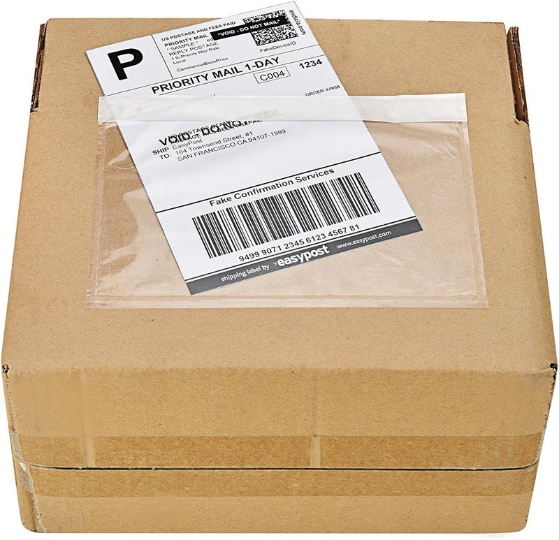 MFLABELÂ® Clear Top Loading Shipping Label Envelopes - Tear-Resistant Self-Adhesive Pouches (7.5"x5.5") Holds Packing Slips & Docs - 100 Pack - Image 3
